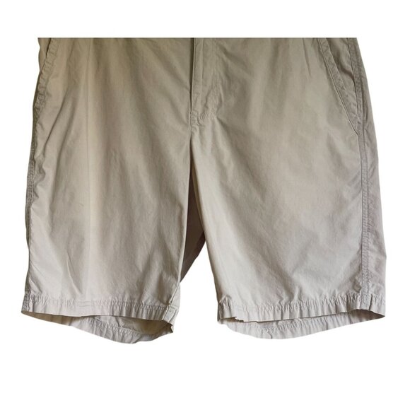 Columbia W38 L10 Cotton Shorts Men's Flat Front  Khaki Tan Chino 10" Inseam - Picture 4 of 9